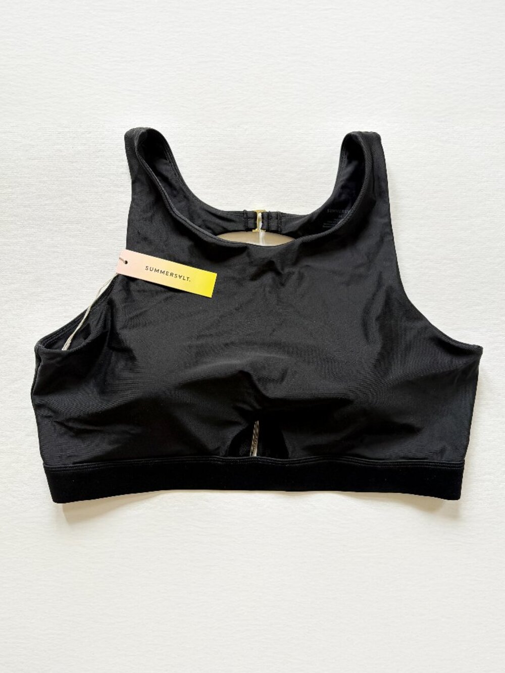Summersalt black swim top - High Neck Cut Out Bikini Top - sz 14 NWT